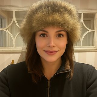 Gorro de cuero y pelo