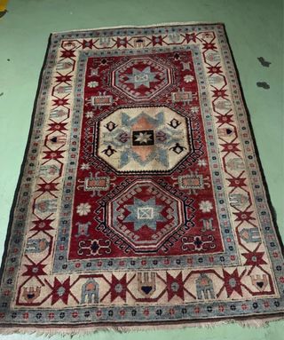 Grande Tappeto Persano Beige e Rosso