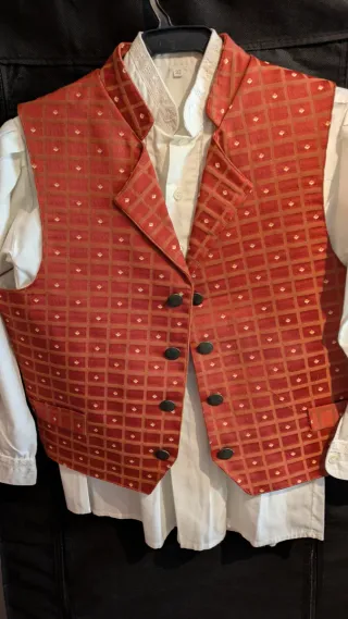 Chaleco traje valenciano rojo