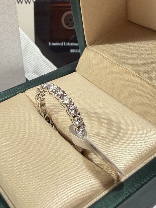 Anello Eternity Moissanite Certificata 0.1ct