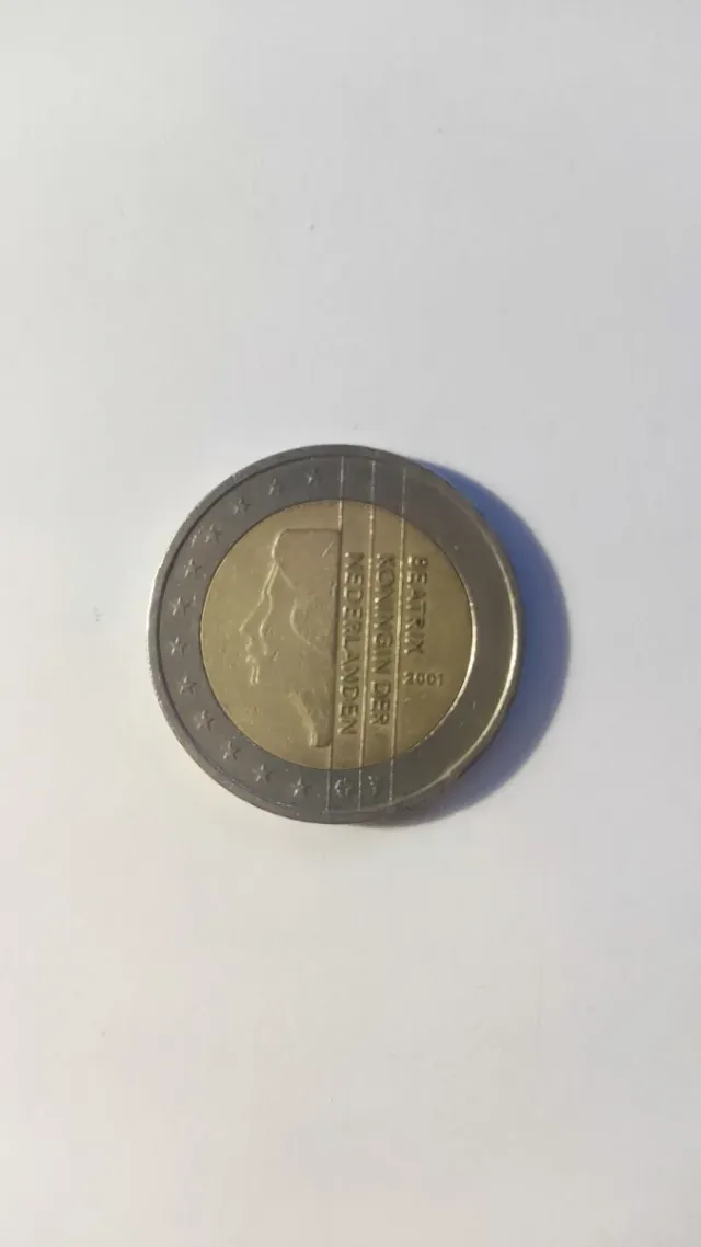 Moneda 2€ Reina Beatrix Países Bajos 2001