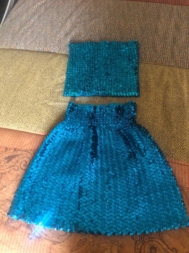 Top e gonna paillettes anni 80