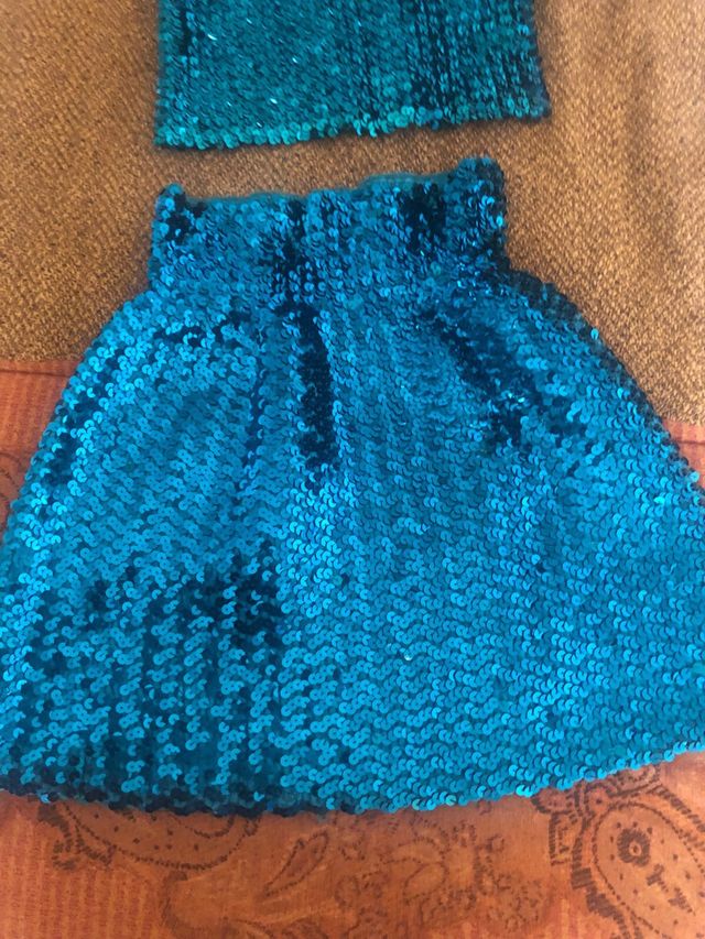 Top e gonna paillettes anni 80