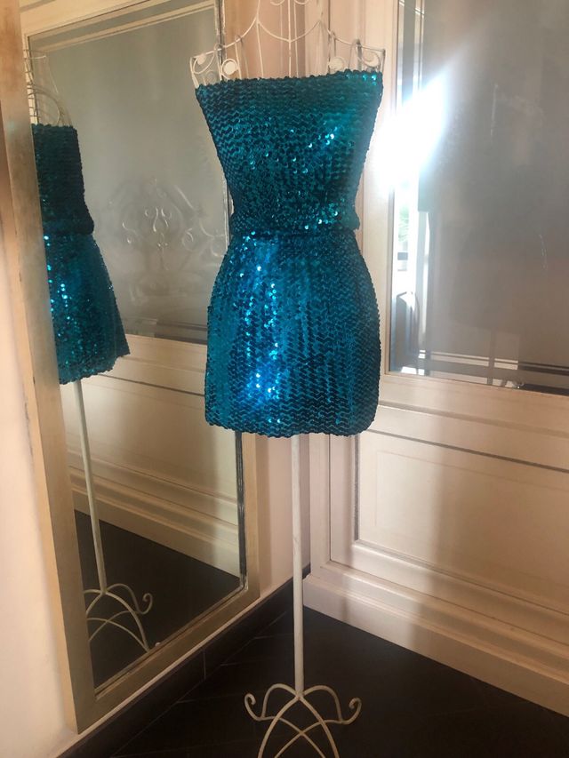 Top e gonna paillettes anni 80