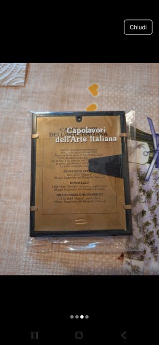 Quadretto Cellini Metallo Argentato