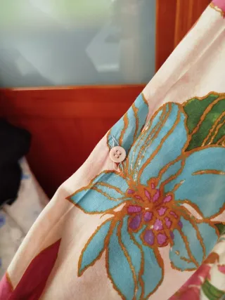 Blusa larga estampada flores