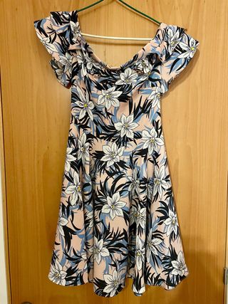 Vestido corto estampado floral