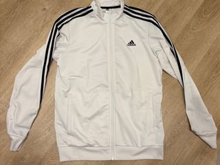 Sudadera Adidas cremallera blanca