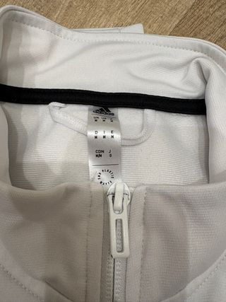 Sudadera Adidas cremallera blanca