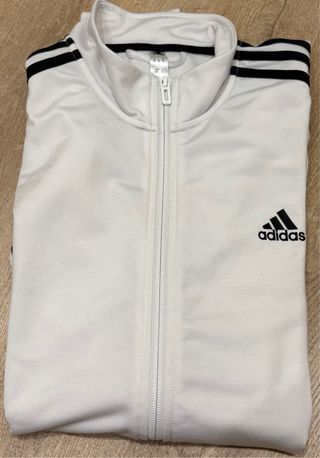 Sudadera Adidas cremallera blanca