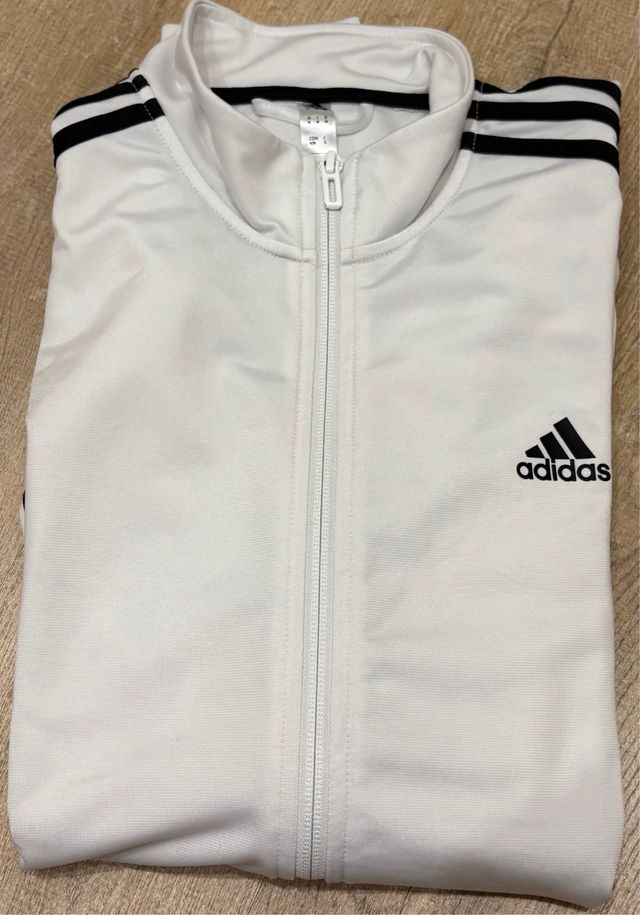 Sudadera Adidas cremallera blanca