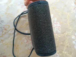 Bolso de fiesta vintage negro con pedrería