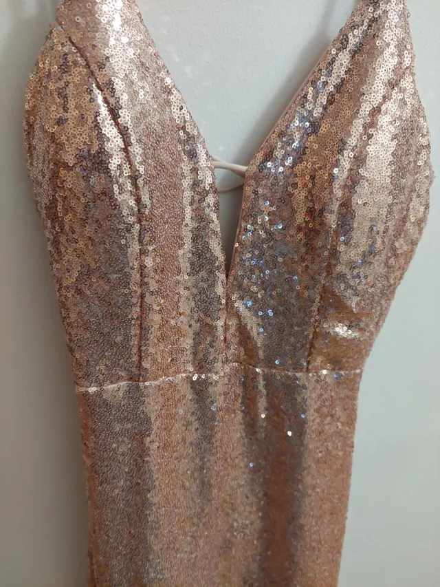 Vestido rosa lentejuelas. NUEVO