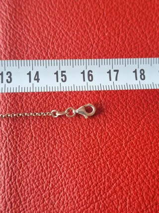 Pulsera plata 925 eslabones charm trébol amuleto