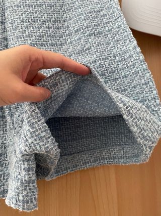 Falda pantalón Zara azul y gris