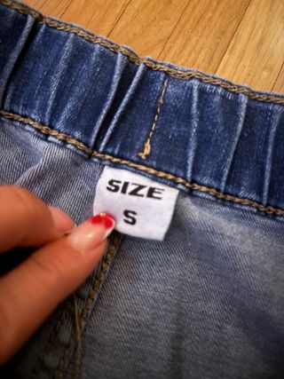 Pantalón cargo vaquero mujer elástico