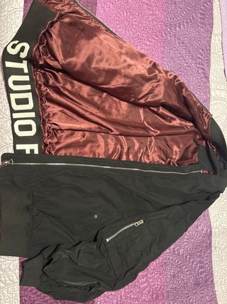 Chaqueta Bomber Negra