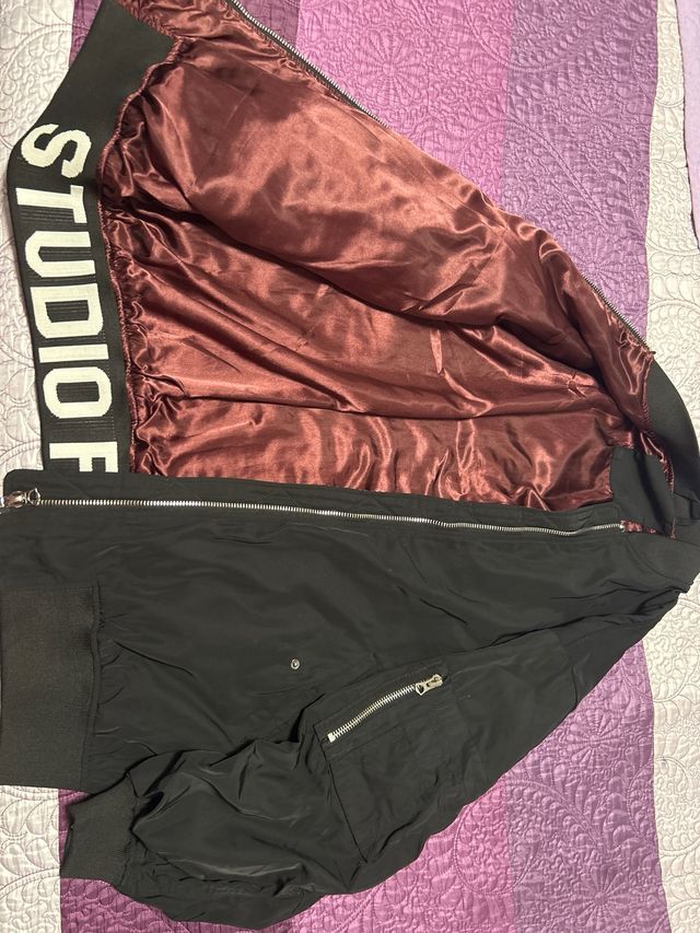 Chaqueta Bomber Negra