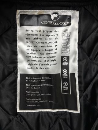 Chaqueta de moto Bering negra