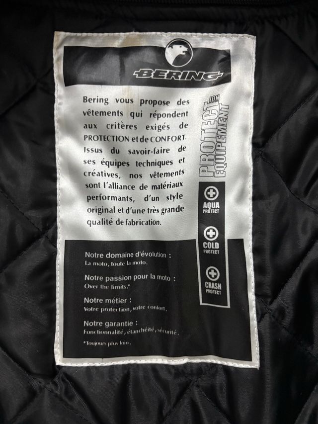 Chaqueta de moto Bering negra