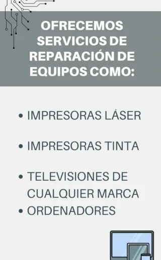 Reparación de TV, PC, impresoras y más