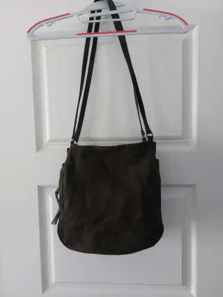 Bolso piel Mango verde