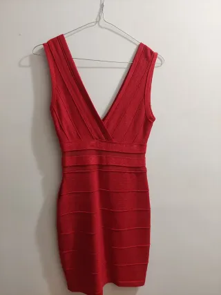 Vestido Rojo Brillante Talla S/M