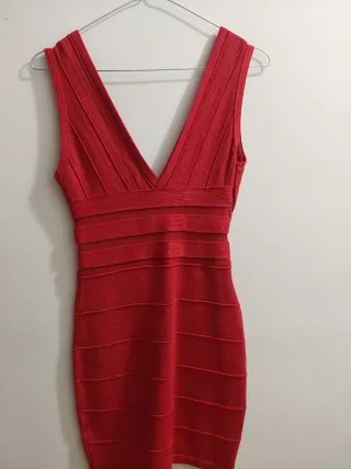 Vestido Rojo Brillante Talla S/M
