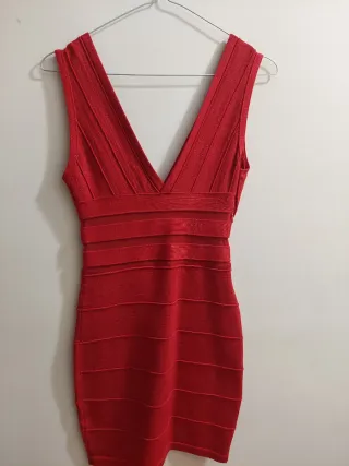Vestido Rojo Brillante Talla S/M