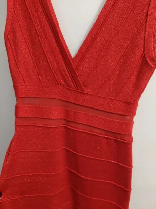 Vestido Rojo Brillante Talla S/M