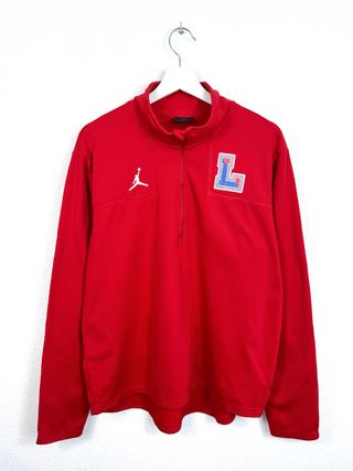 Sudadera Jordan Nike Deporte Media Cremallera Roja