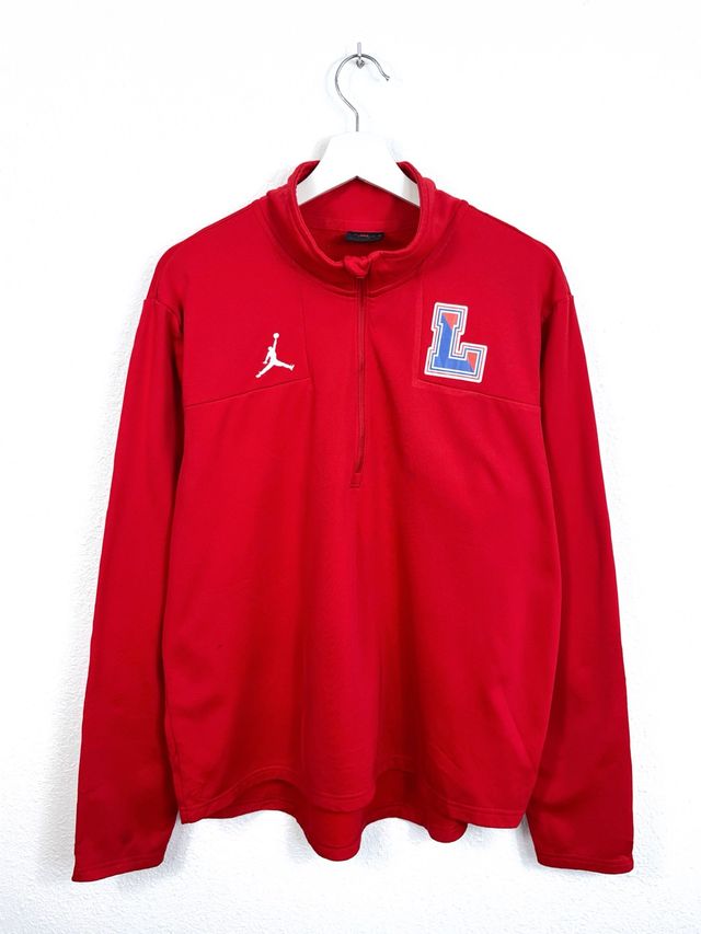 Felpa Nike Jordan Sport con Zip Media Rosso