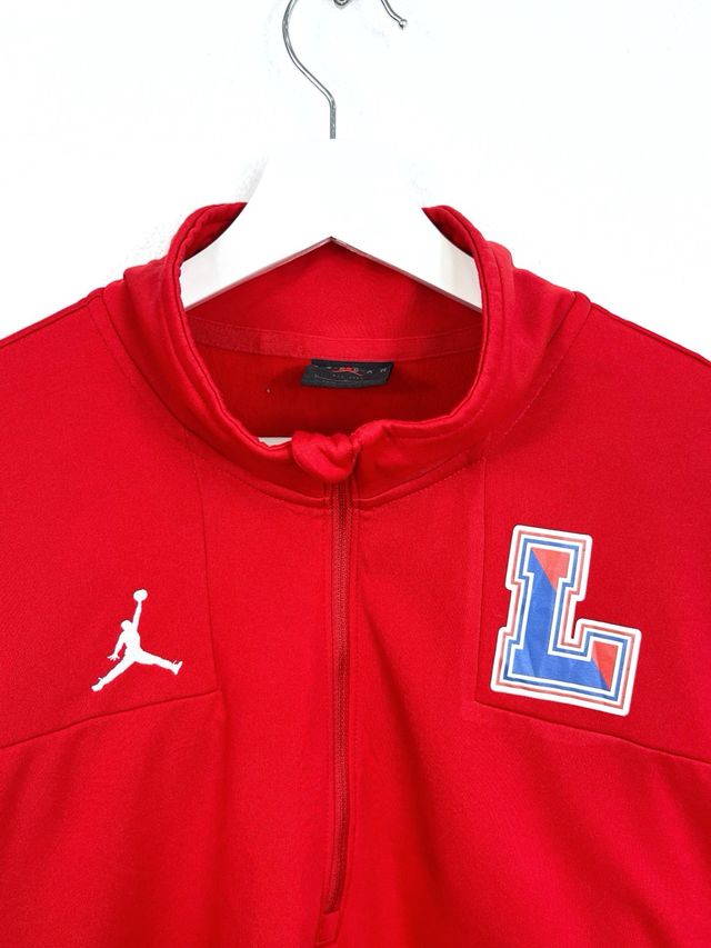 Felpa Nike Jordan Sport con Zip Media Rosso