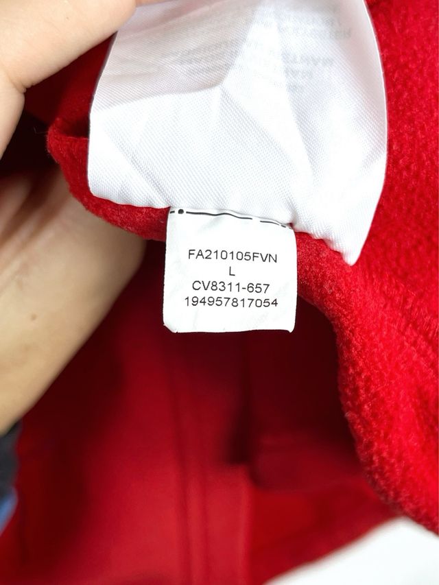 Felpa Nike Jordan Sport con Zip Media Rosso