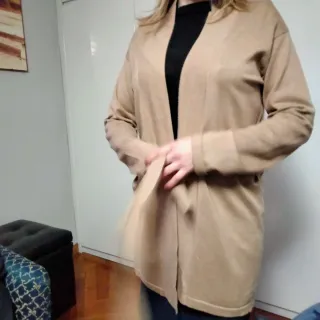 Cardigan donna beige con cintura Emme di Marella