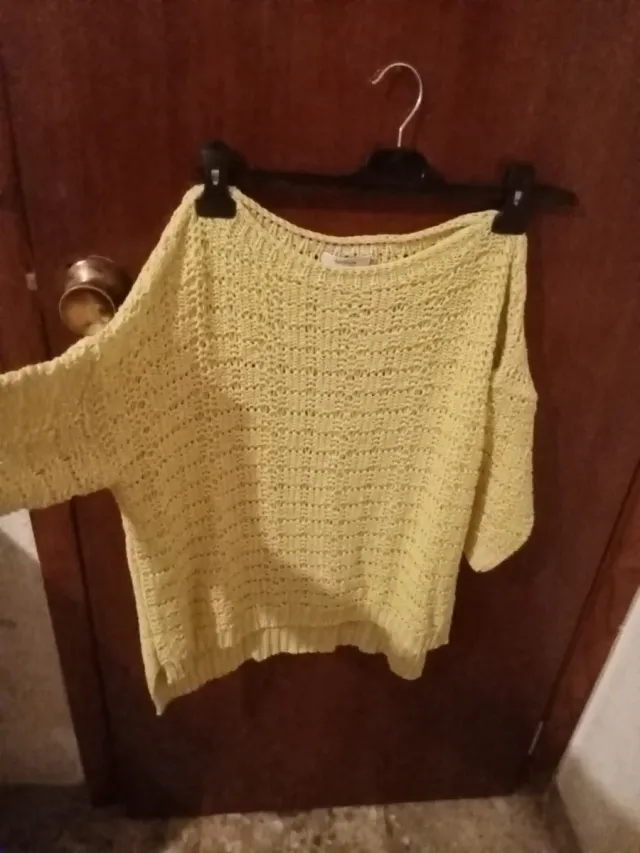 Jersey amarillo tejido talla única