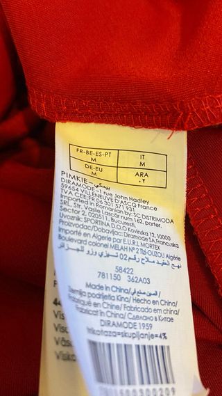 Vestido rojo Pimkie con encaje