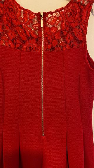 Vestido rojo Pimkie con encaje