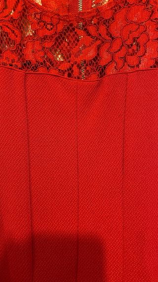 Vestido rojo Pimkie con encaje