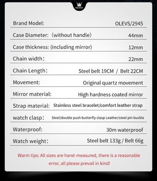 Reloj OLEVS Hombre Cronógrafo Azul Plateado