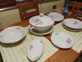 Set piatti antichi floreali