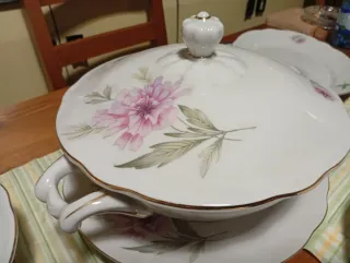 Set piatti antichi floreali