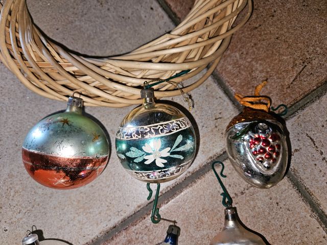 Palle Natale Vetro Soffiato Vintage