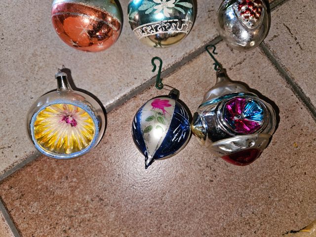 Palle Natale Vetro Soffiato Vintage