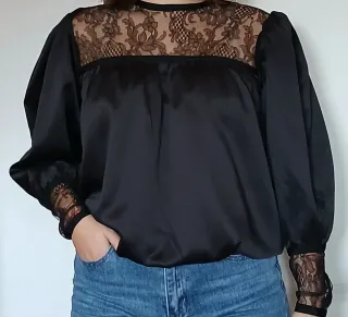 Blusa Vintage Yves Saint Laurent Negra