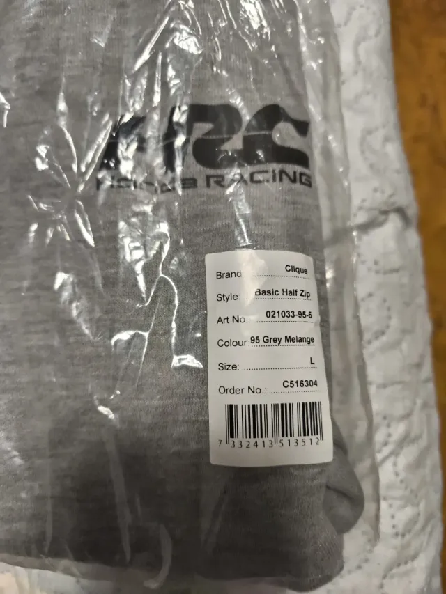 Felpa Honda HRC grigia con zip media taglia L