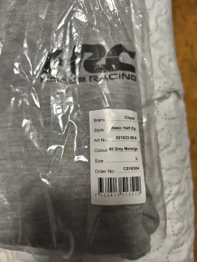 Felpa Honda HRC grigia con zip media taglia L