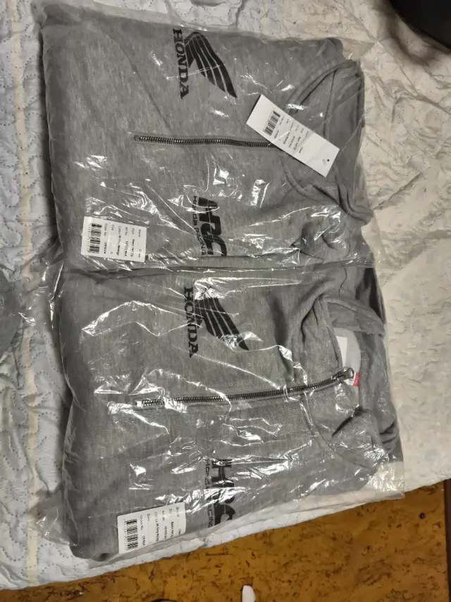 Felpa Honda HRC grigia con zip media taglia L