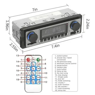 Radio Coche MP3 Vintage 1DIN SX-5513