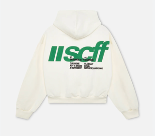 SUDADERA SCUFFERS GLOBALLY ECRO (BLANCA Y VERDE)